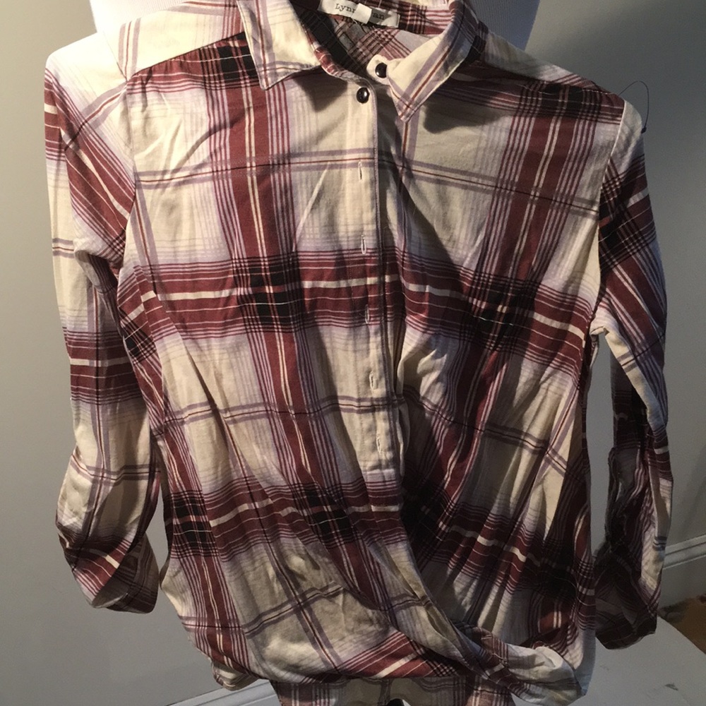 NWOT Lynn Ryan plaid shirt